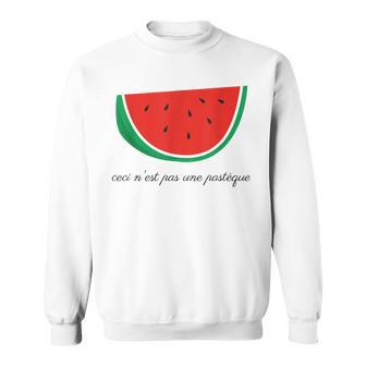 This Is Not A Watermelon Palestine Flag French Version Sweatshirt - Seseable