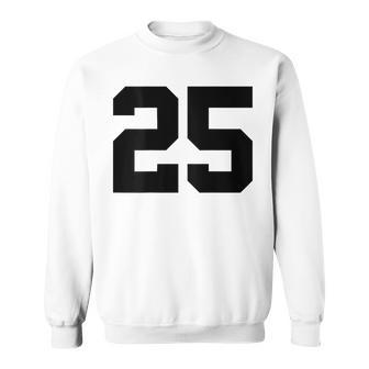 Number 25 Print On Back Only Cotton Team Jersey Sweatshirt - Monsterry DE