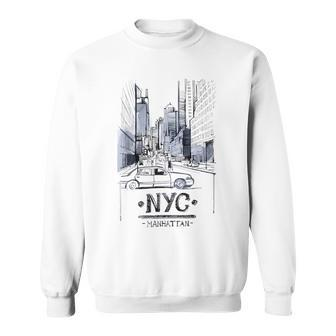 Ny New York City Nyc Manhattan Skylines Buildings Sweatshirt - Monsterry CA