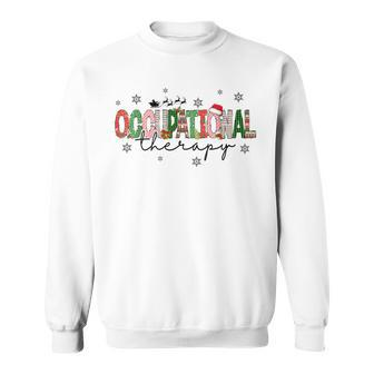 Occupational Therapy Christmas Santa Hat Snowflakes Sweatshirt - Thegiftio UK