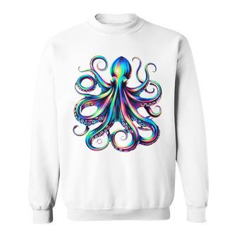 Octopus Marine Animal Sea Creature Colorful Kraken Sweatshirt - Monsterry UK