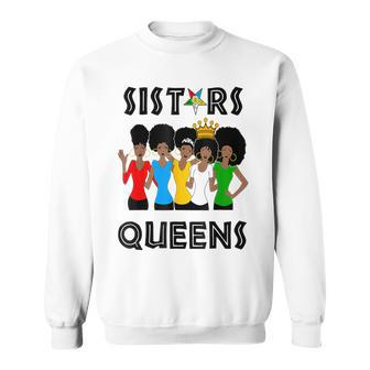 Oes Fatal Sistars Queens Ladies Eastern Star Mother's Day Sweatshirt - Seseable