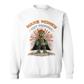 Olive Green And Orange Graphic Sweatshirt - Monsterry