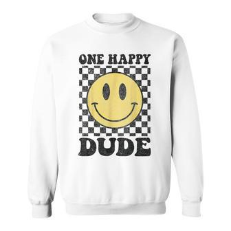 One Happy Dude Happy Face 1St Birthday Party Family Matching Sweatshirt - Thegiftio UK
