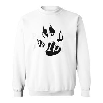 Panther Pride High School Fan Spirit Black Paw Print Sweatshirt - Monsterry CA