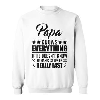 Papa Knows Everything Father's Day Vintage Sweatshirt - Thegiftio UK