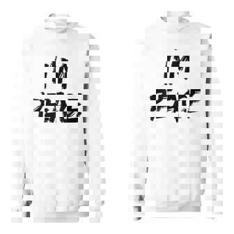 I Come In Peace I'm Peace Matching Couples Sweatshirt | Mazezy