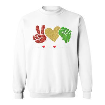 Peace Love Junenth 1865 Black Pride Freedom Women Sweatshirt - Monsterry UK