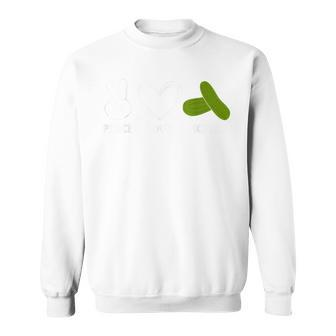 Peace Love Pickles Lover Retro Pickle Squad Sweatshirt - Monsterry