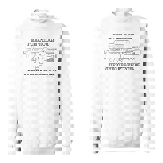 Peace Through Superior Firepower Oxymoron Pulse Rifle Sweatshirt - Monsterry