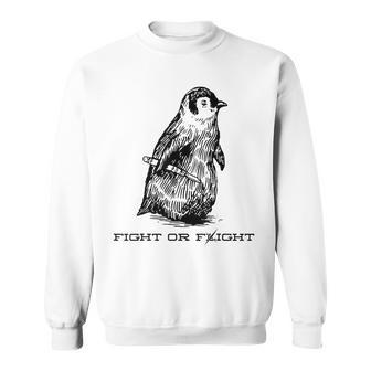 Penguin Fight Or Flight Sweatshirt | Mazezy