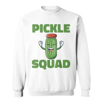 Pickle Squad Foodie Vegan Dill Pickle Adult Pickle Squad Sweatshirt - Monsterry DE