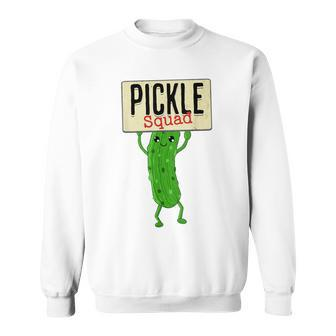 Pickle Squad Green Pickle Illustration Sweatshirt - Monsterry CA