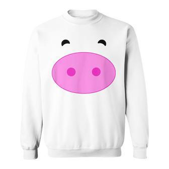Pig Face Pink Pig Costume Sweatshirt - Thegiftio UK