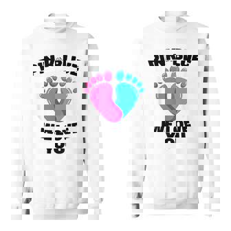 Pink Or Blue We Love You Heart Baby Shower Gender Reveal Sweatshirt - Thegiftio UK