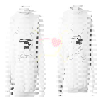 Pirate T Skull Crossbones Heart Eye Patch Costume Cute Sweatshirt - Thegiftio