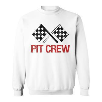 Pit Crew For Racing Car Parties Sweatshirt - Thegiftio UK