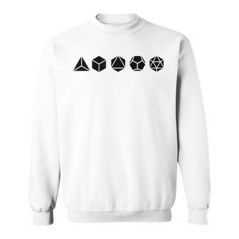 Platonic Solids Math Mathematics Sacred Geometry 3D Sweatshirt - Monsterry