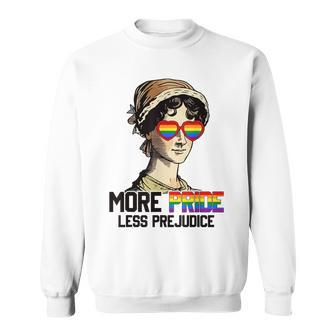 More Pride Less Prejudice Lgbt Gay Proud Ally Pride Month Sweatshirt - Seseable