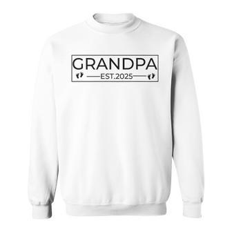 Promoted To Grandpa Est 2025 New Grandpa Fathers Day Sweatshirt - Seseable