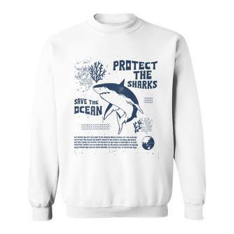 Protect The Local Sharks Scuba Diving Save The Ocean Sweatshirt - Thegiftio UK