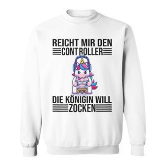 Ps5 Console Gamer Zocken Reichmir Den Controller Queen Going Sweatshirt - Seseable