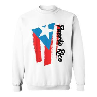 Puerto Rico Flag Hispanic Heritage Month Boricua Rican Retro Sweatshirt | Mazezy