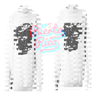 Puerto Rico Flag Hispanic Heritage Month Boricua Rican Retro Sweatshirt - Thegiftio