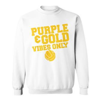 Purple Gold Game Day High School Volleyball Group Team Sweatshirt - Monsterry