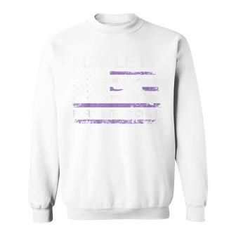 Purple Up For Military Child Month Air Force Us Flag Sweatshirt | Mazezy AU