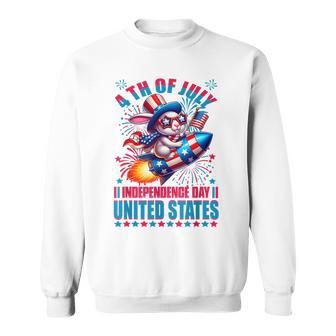 Rabbit 4Th Of July Americans Celebrating Independence Day Sweatshirt - Monsterry UK