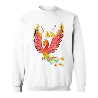 Rainbow Phoenix Fire Bird Sweatshirt - Monsterry UK