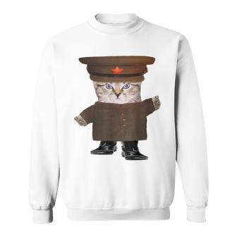 Red Army Kitten Sweatshirt - Monsterry