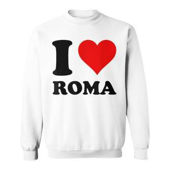 Red Heart I Love Roma Sweatshirt - Monsterry DE