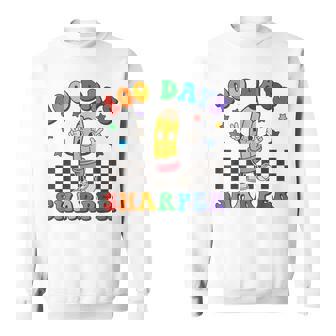 Retro 100 Days Sharper Little Pencil 100 Days Of School Sweatshirt - Monsterry
