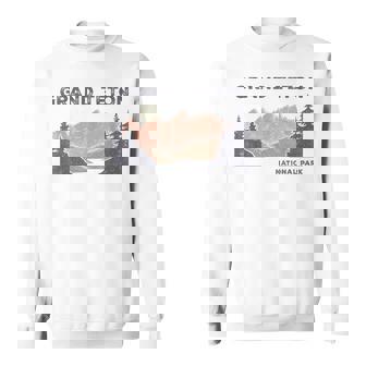 Retro Grand Teton National Park Wyoming Vintage Mens Sweatshirt | Seseable CA