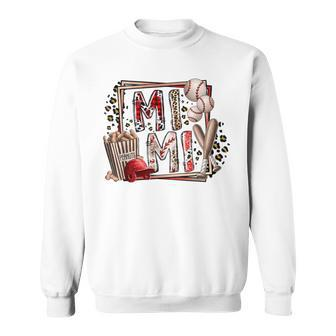 Retro Leopard Baseball Mimi Baseball Lover Sweatshirt - Monsterry CA