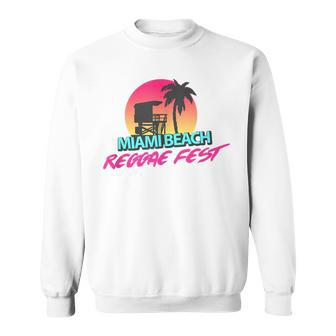 Retro Miami Beach Florida Retro Vintage Style Sweatshirt - Monsterry