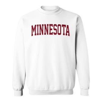 Retro Minnesota Vintage Minnesota Gold Maroon Throwback Sweatshirt - Monsterry