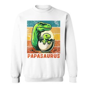 Retro Papasaurusatertag Bester Papa T-Rex Papa Dinosaur Raglan Sweatshirt - Geschenkecke