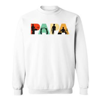 Retro Schlagzeug Papa Lustig Papa Schlagzeuger Sweatshirt - Geschenkecke