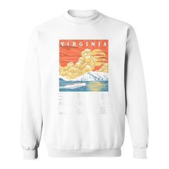 Retro Smith Mountains Lake Virginia Wpa Style Vintage Sweatshirt - Monsterry