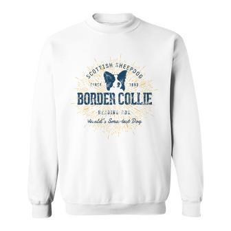 Retro Vintage Border Collie Sweatshirt - Seseable