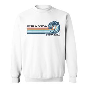 Retro Vintage Family Vacation Costa Rica Pura Vida Sweatshirt - Monsterry