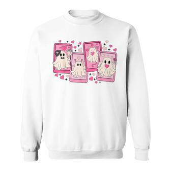 Retro Will You Be My Boo Cute Ghost Valentines Day Be My Boo Sweatshirt - Monsterry