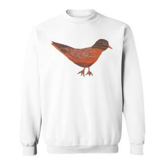 Robin Graphic Backyard Bird Lovers Sweatshirt - Monsterry