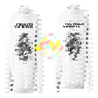 Rubik's Cube Magic Cube Retro Rubi Vintage Nerd White Sweatshirt - Seseable