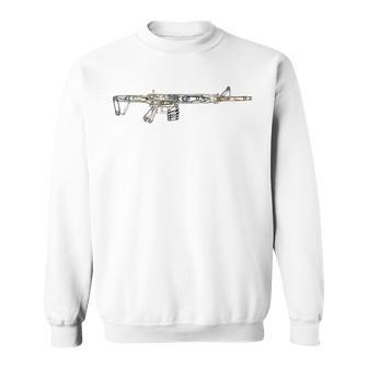 Safe Place Safety Pin Anti Space T Machine Gun Sweatshirt - Monsterry