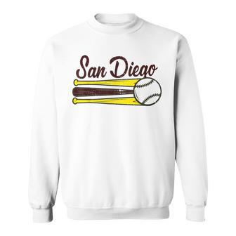 San Diego Baseball Vintage Distressed Met At Gameday Sweatshirt - Monsterry DE