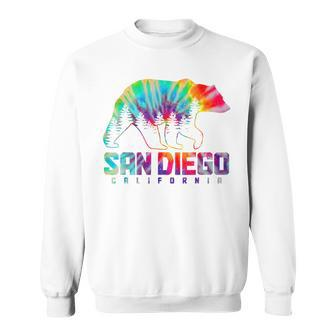 San Diego California Tie Dye Bear Pride Outdoor Vintage Sweatshirt - Monsterry DE